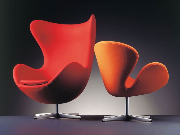 Anre Jacobsen's Egg chair (left) and Swan chair (right). | Design .