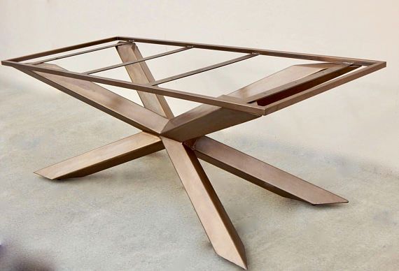 Metal Table Legs Modern or Industrial Custom Table Base - Etsy .