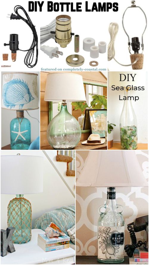 DIY Bottle Lamps with Lamp Kits | Coastal Beach & Nautical Bottles .