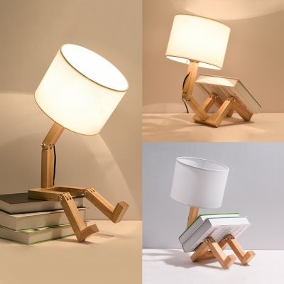 Modern Robot Table Lamp Distinctive Unique Adjustable DIY Book .