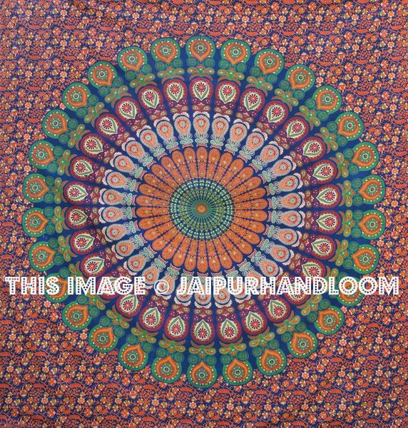indian dorm tapestries peacock mandala college room tapestry ide