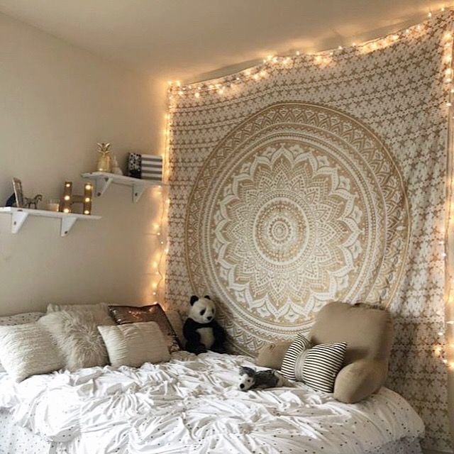 Indian Yellow Mandala Tapestry | Bedroom decor, Bedroom decor .