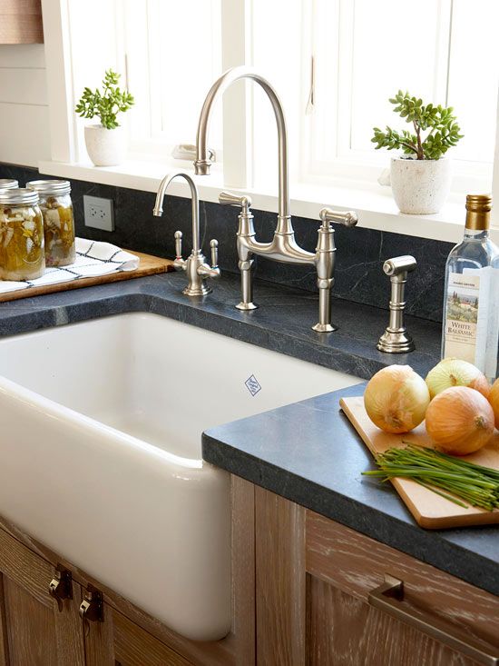 Ultimate Guide to Kitchen Sinks and Faucets | Cottage style .