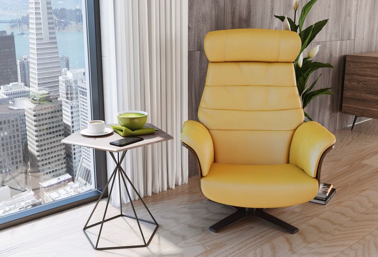 Rowen Lounge Chair Yellow | Modern living room, Modani furniture .