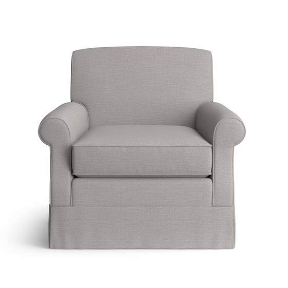 Fabric Swivel Accent Chair with Skirt | Landis Collecti