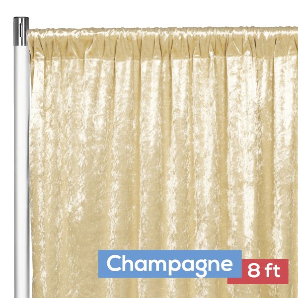 Premade Velvet Backdrop Curtain Panel - 8ft Long x 52in Wide .