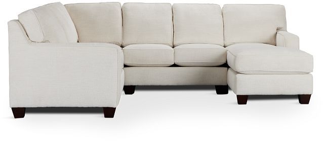 Andie White Fabric Medium Right Chaise Sectional | Chaise, City .