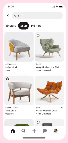 Pinterest rolls out AR 'Try on' feature for furniture ite