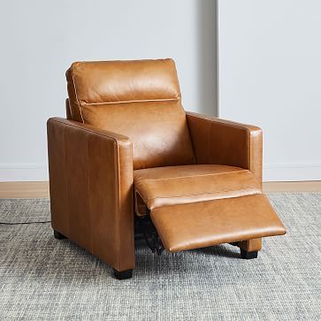 Harris Leather Power Recliner | Modern recliner chairs, Power .