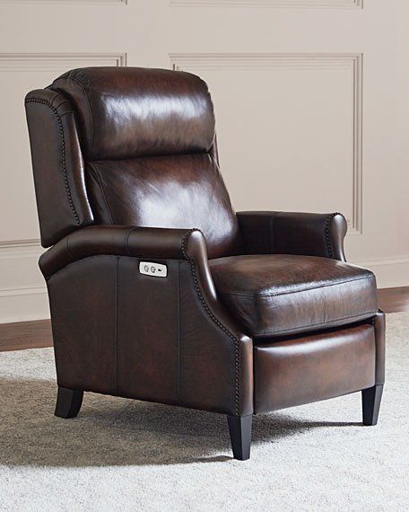 Bernhardt Robin Leather Powered Recliner Chair | Power recliner .