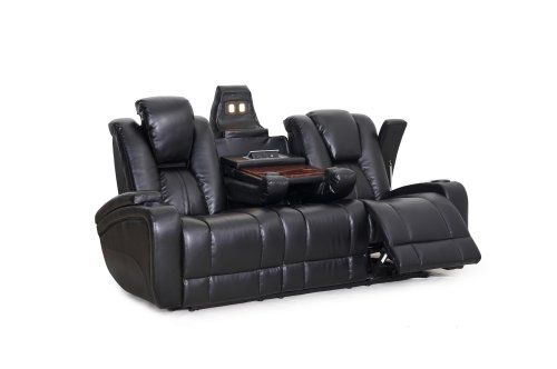 SeatCraft Transformer Reclining Sofa with Power and Drop Down .