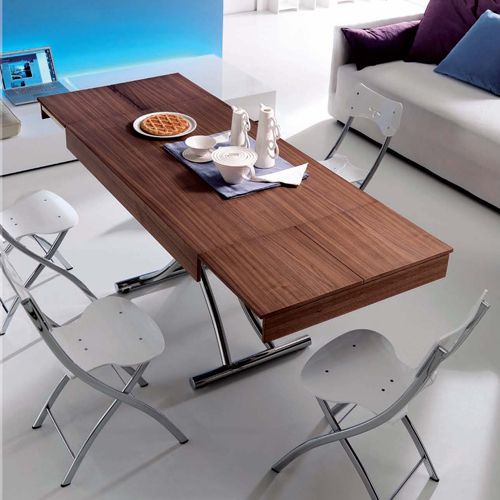 Passo / Coffee to dining table with two self-storing leaves that .