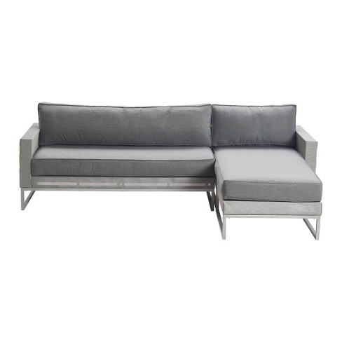 Tropez Outdoor Mesh Sectional Sofa - French Gray - Adore Decor .