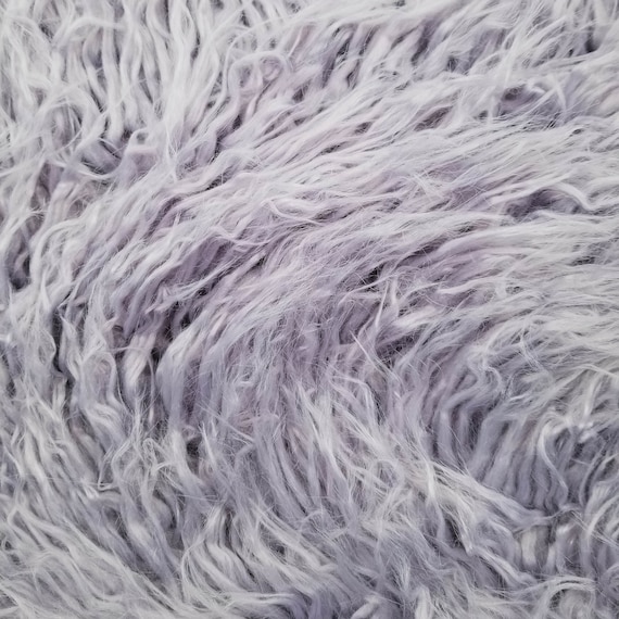 Buy Dusty Lilac Mongolian Sheep Wool 2-3 Inches Long Pile Faux Fur .