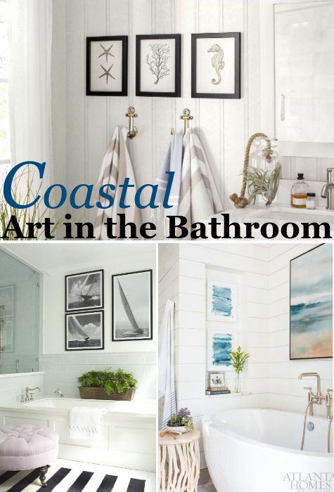 Coastal Wall Art Decor Ideas for the Bathroom | Coastal bathroom .