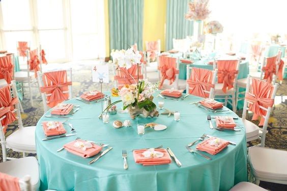 Tiffany Blue-inspired Wedding Color Ideas - Mrs to Be | Coral .