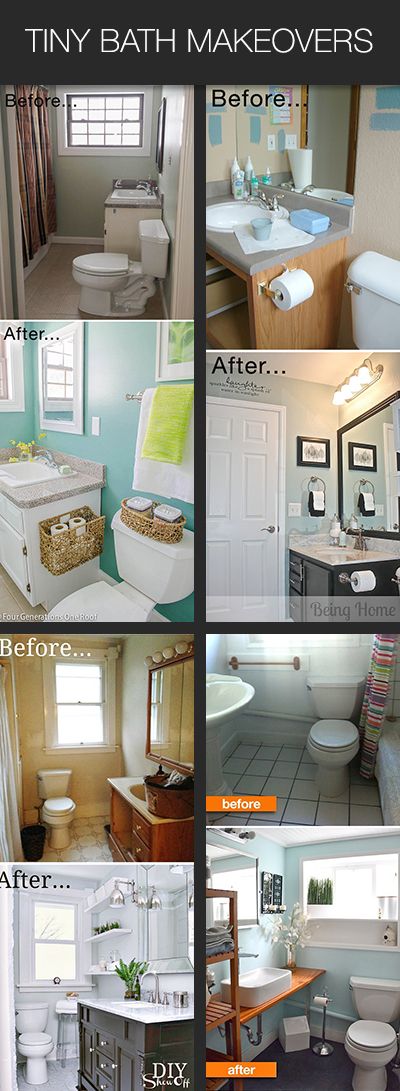 10 Pretty DIY Small Bathroom Makeovers & Budget Ideas • OhMeOhMy .