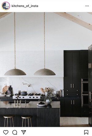 Dark Kicehn cabinets in modern kitchen design | Interior design .