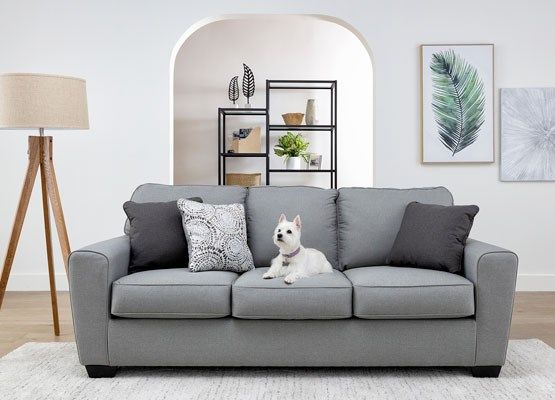 Sofa Shopping Guide: 4 Insider Tips | Grey fabric sofa, Fabric .