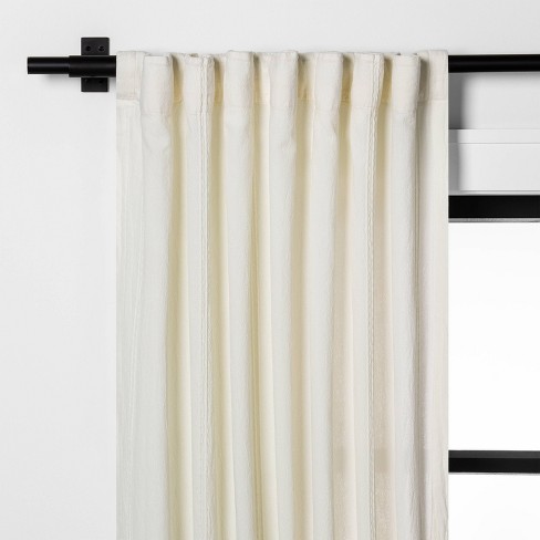 Tonal Texture Curtain Panel Sour Cream - Hearth & Hand™ With .
