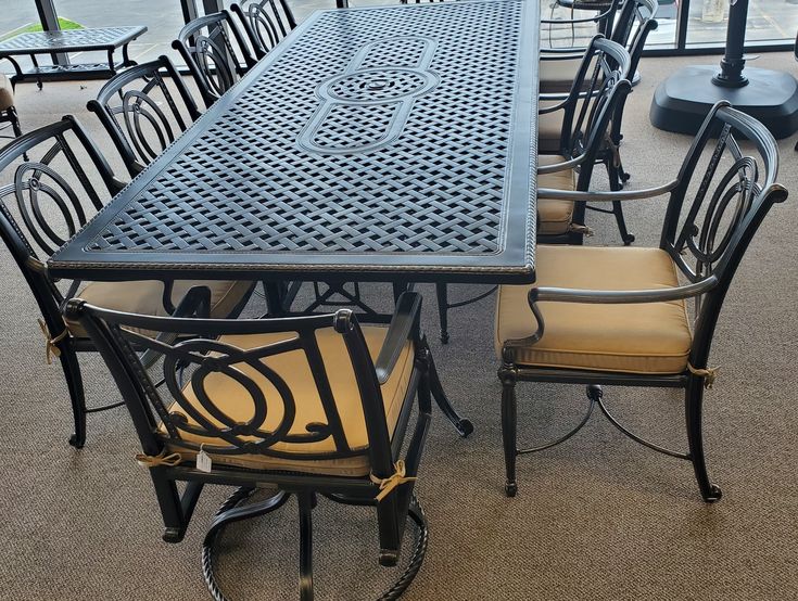 Bel Air Cast Aluminum Cushioned Patio Dining Sets | Patio dining .