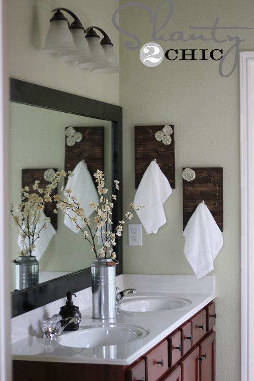 DIY Towel Hooks | Shabby chic bathroom, Home diy, Diy towe