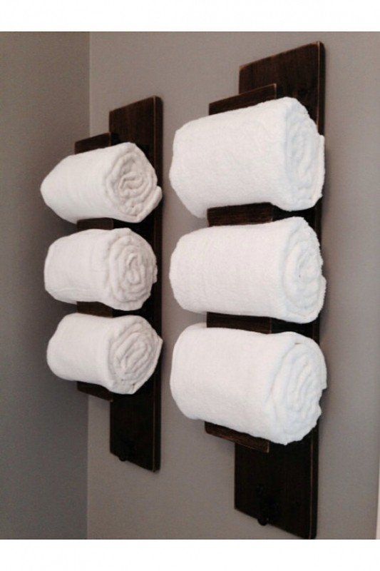 Wooden Towel Racks - Ideas on Foter | Diy bathroom decor, Small .