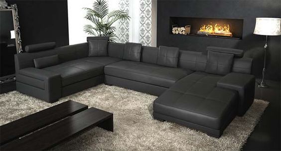 20 Cool Sectional Leather Couch Ideas | Colorful sofa living room .