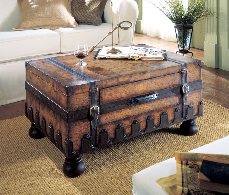 Heritage Trunk Table - Butler Specialty 0576070 | Coffre en bois .