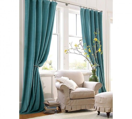 Turquoise curtains are the best