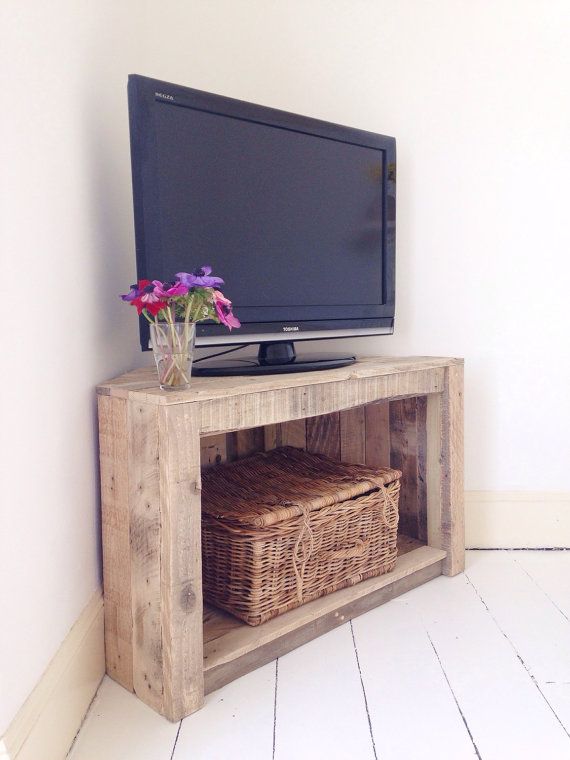 Handmade Rustic Corner Table/tv Unit. Reclaimed and Recycled .
