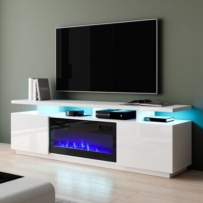 Orren Ellis Burkard TV Stand for TVs up to 78" with Electric .