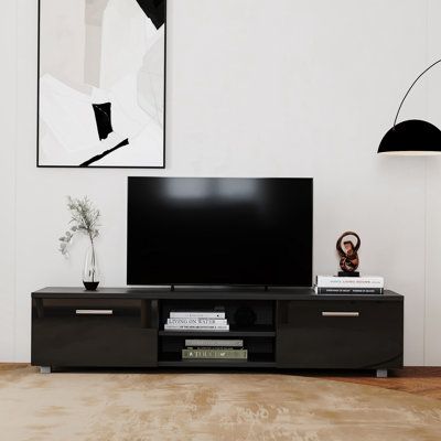 Latitude Run® TV Stand for TVs up to 70" in Brown, Size 14.17 H in .