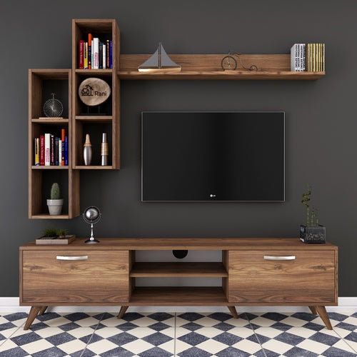 TV TABLE WALNUT, Tv Unit ,Handmade Media Console,Tv Stand | Oturma .