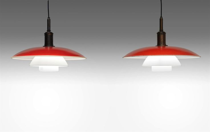 Poul Henningsen Pair of ceiling lights, type 5/4 shades, 1930s in .