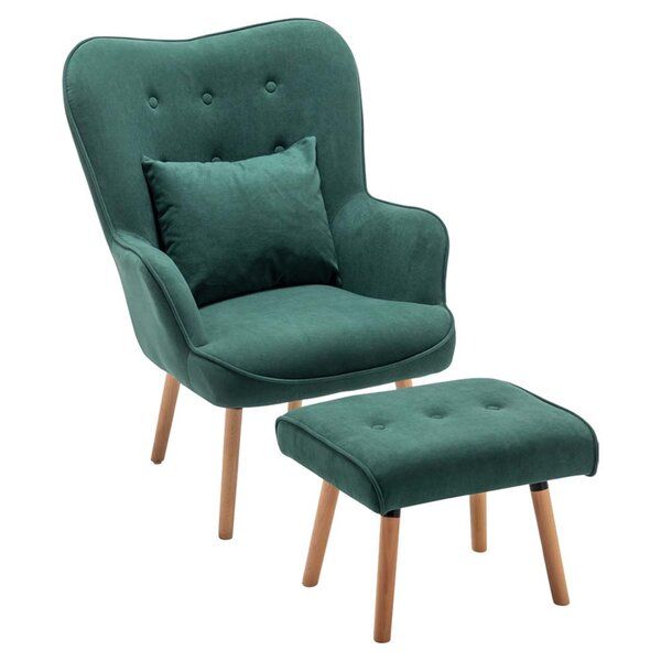 Glenam Upholstered Wingback Chair | Velvet wingback chair, Chair .