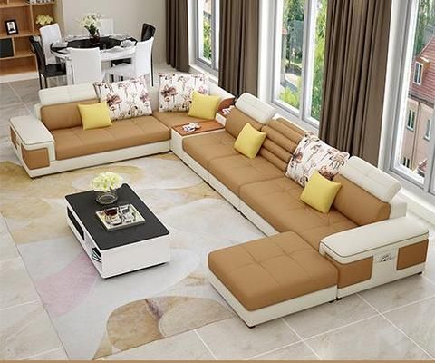 Modern Luxury U Type Fabric Sofa - Online Furniture Store - My .
