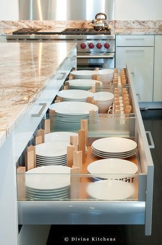 kitchen dish drawers. | Kitchen, Kitchen design, Dream kitch