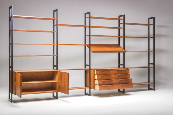 Mid-Century Modular Shelving System by Olli Borg for Asko, 1960s .