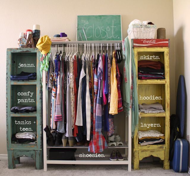 diy clothing shelves - Google Search | Small closet space, Clothes .