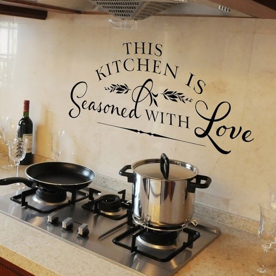 Kitchen Wall Decal This Kitchen is Seasoned With Love Vinyl - Etsy .