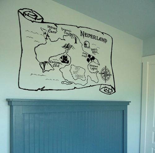 Map of Neverland - Beautiful Wall Deca