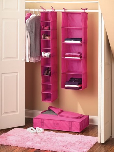 College Closet Set Pink - Dorm room organizer college closet space .