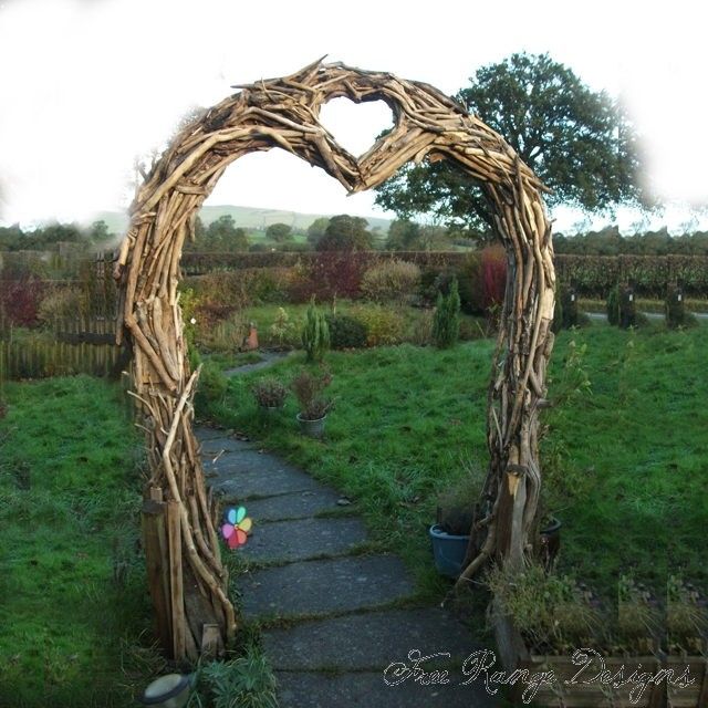 Driftwood Wedding Arch / Wooden Garden Arch | Garden arch .