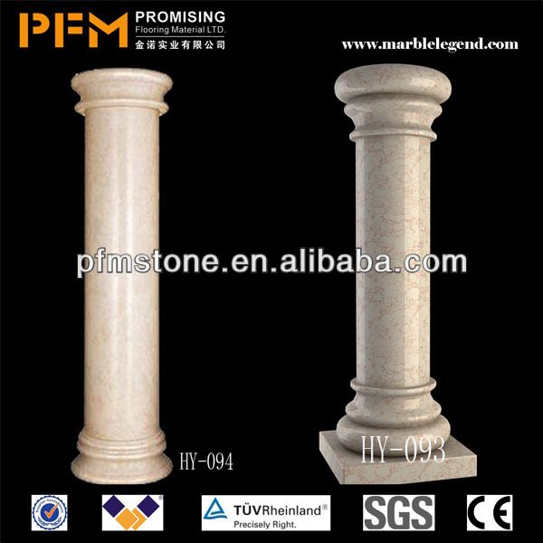 decorative roman style hand carved marble wedding pillars columns .