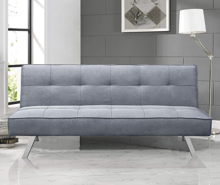 Serta Corey Light Gray Convertible Sofa - Big Lots | Futon sofa .