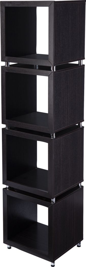 Claybrook Black Bookcase | Black bookcase, Bookcase, Small space .