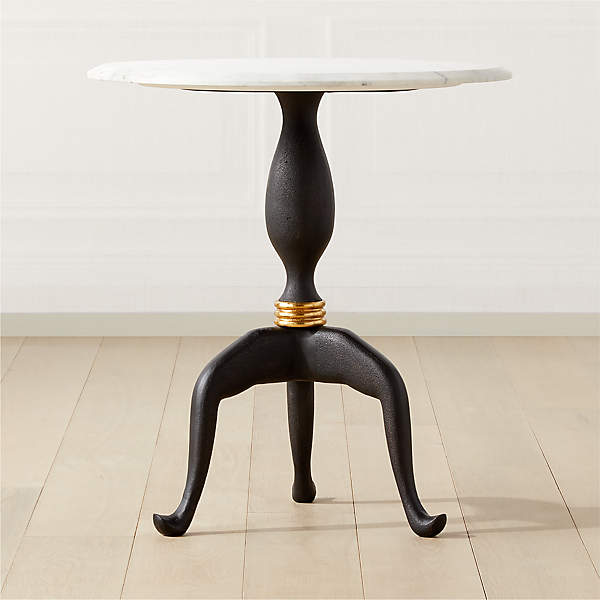 Reign Small Round Marble Dining Table + Reviews | C