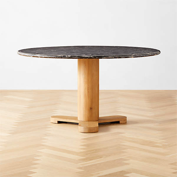 Hirsch Modern Black Marble Dining Table | C
