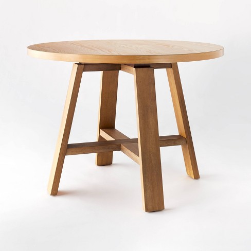 42" Linden Round Wood Dining Table Natural - Threshold™ Designed .
